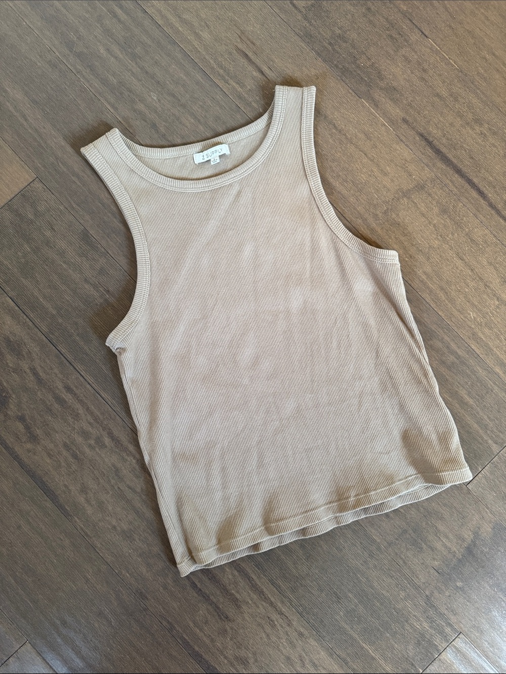 ❤️Z SUPPLY❤️Ribbed Tank Crop Top in Beige
